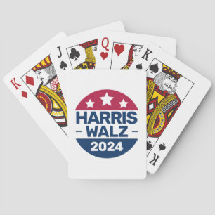 Harris Walz 2024 Campaign for President Patriotic  Playing Cards