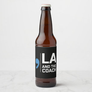 Harris Walz 2024 Comma La and The Coach 2024 Beer Bottle Label