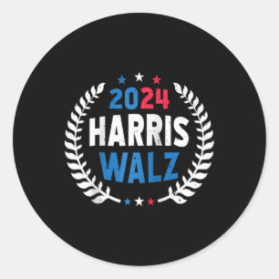 Harris Walz 2024 Election Kamala Harris Tim Waltz  Classic Round Sticker