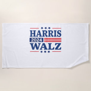 Harris Walz 2024 Election Kamala Harris Tim Walz 2 Beach Towel