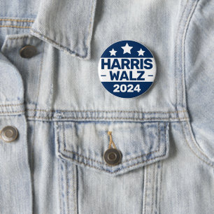Harris Walz 2024 Election Kamala Harris Tim Walz 2 Inch Round Button