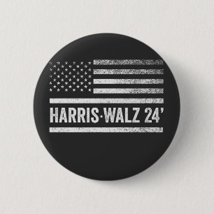 Harris Walz 2024 Election Kamala Tim Waltz 2 Inch Round Button