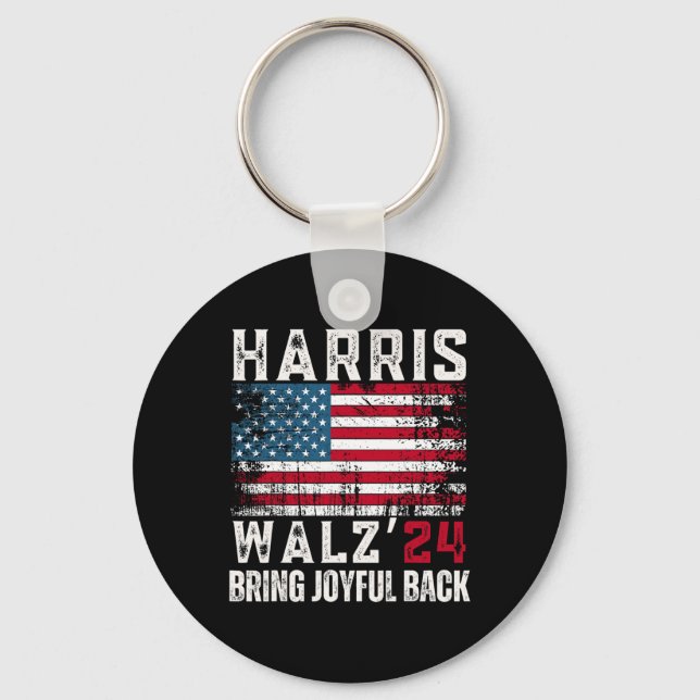 Harris Walz 2024 Election  Keychain (Front)