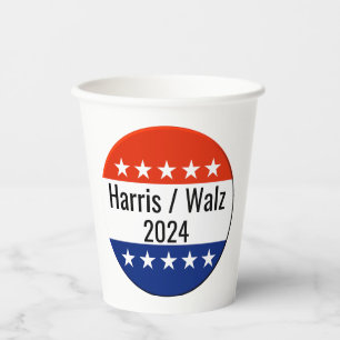 Harris Walz 2024 Election Paper Cups