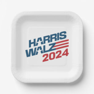 Harris Walz 2024 Election Paper Plate