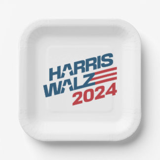 Harris Walz 2024 Election Paper Plate