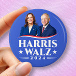 Harris Walz 2024 election photo campaign  3 Inch Round Button<br><div class="desc">Harris Walz 2024 election photo campaign button</div>