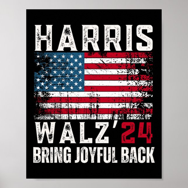 Harris Walz 2024 Election  Poster (Front)