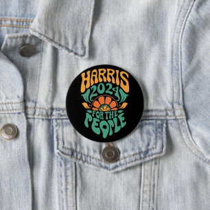 Harris Walz 2024 Election President Kamala Harris 3 Inch Round Button
