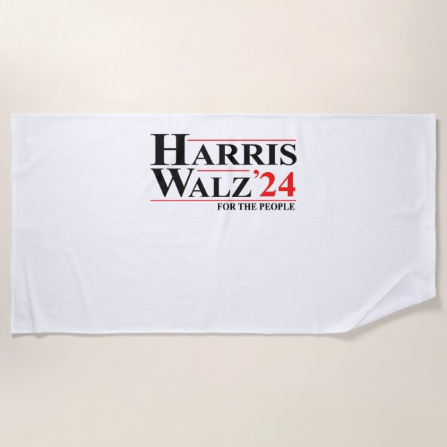 Harris Walz 2024 Essential  Beach Towel (Front)