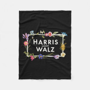 Harris Walz 2024 Floral Flowers Harris Waltz 2024 Fleece Blanket