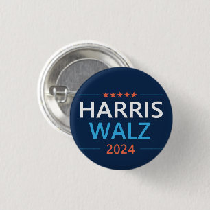 Harris Walz 2024 for President 1 Inch Round Button