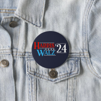 Harris Walz 2024 for President 3 Inch Round Button