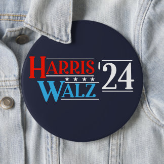 Harris Walz 2024 for President 6 Inch Round Button