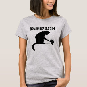 Harris Walz 2024 Funny Cat Election Harris Walz 47 T-Shirt