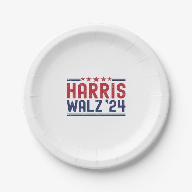 Harris Walz 2024 - Harris Walz 2024 We Are Not Goi Paper Plate (Front)