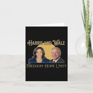 Harris Walz 2024 Kamala And Tim President And Vp Card