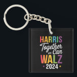 Harris Walz 2024 Kamala Together We Can LGBT Keychain<br><div class="desc">Harris Walz 2024 Kamala Together We Can Election</div>
