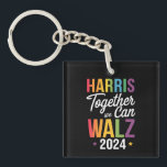 Harris Walz 2024 Kamala Together We Can LGBT Keychain<br><div class="desc">Harris Walz 2024 Kamala Together We Can Election</div>