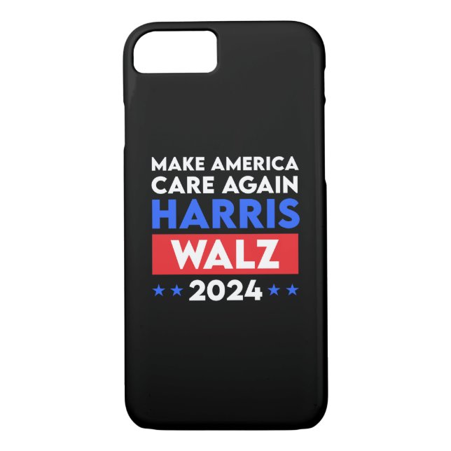 Harris Walz 2024 Make America Care Again Case-Mate iPhone Case (Back)