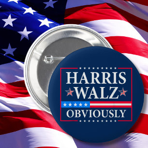 Harris Walz 2024 Obviously 2 Inch Round Button