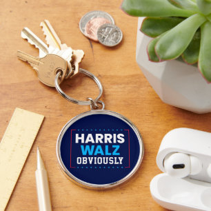 Harris Walz 2024 Obviously Keychain
