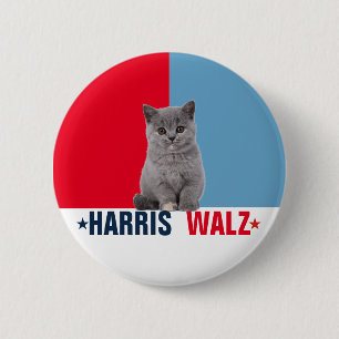 Harris Walz 2024 Obviously Red Blue 2 Inch Round Button