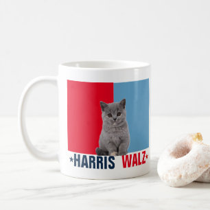 Harris Walz 2024 Obviously Red Blue Coffee Mug
