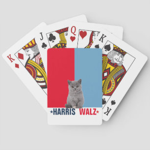 Harris Walz 2024 Obviously Red Blue Playing Cards