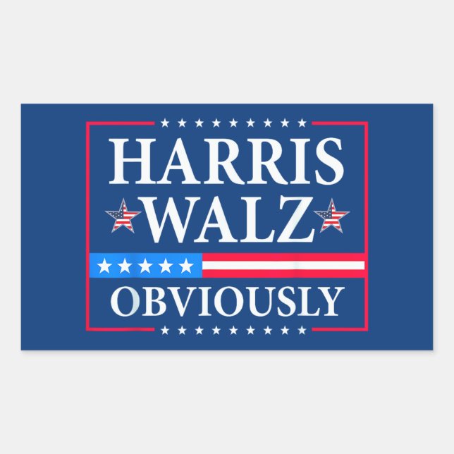 Harris Walz 2024 Obviously Sticker (Front)