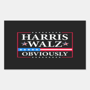 Harris Walz 2024 Obviously   Tim Walz Sticker