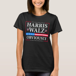 Harris Walz 2024 Obviously   Tim Walz T-Shirt