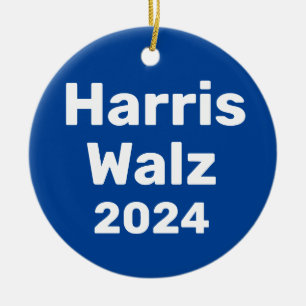 Harris / Walz 2024 Presidential Campaign Ceramic Ornament