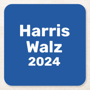Harris / Walz 2024 Presidential Campaign Square Paper Coaster