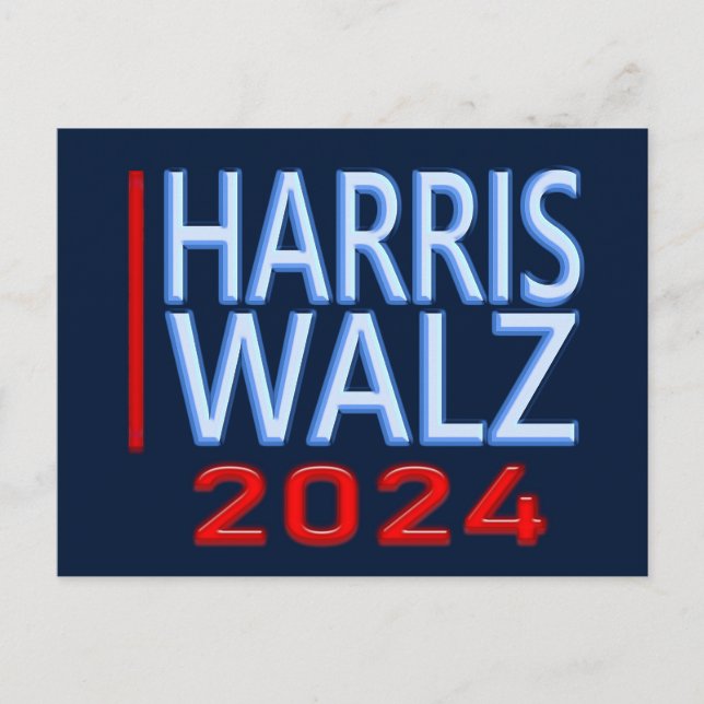 Harris Walz 2024 Presidential Election Postcard (Front)