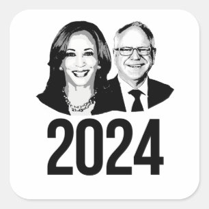 Harris Walz 2024 Square Sticker