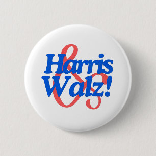 Harris Walz 2024 ticket election presidental race  2 Inch Round Button