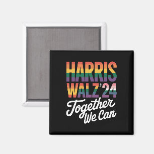Harris Walz 2024 Together We Can Election LGBTQIA  Magnet