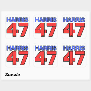 HARRIS-WALZ 2024 USA ELECTIONS DEMOCRATS  SQUARE STICKER