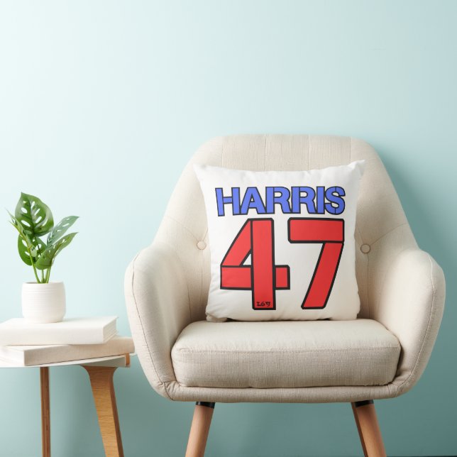 HARRIS-WALZ 2024 USA ELECTIONS DEMOCRATS  THROW PILLOW (Chair)