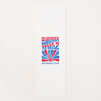 Harris Walz 2024 Vintage Boho Groovy Retro red Blu Yoga Mat