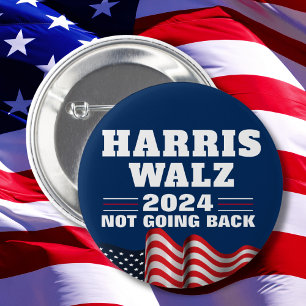 Harris Walz 2024   Vote Democrat 2 Inch Round Button
