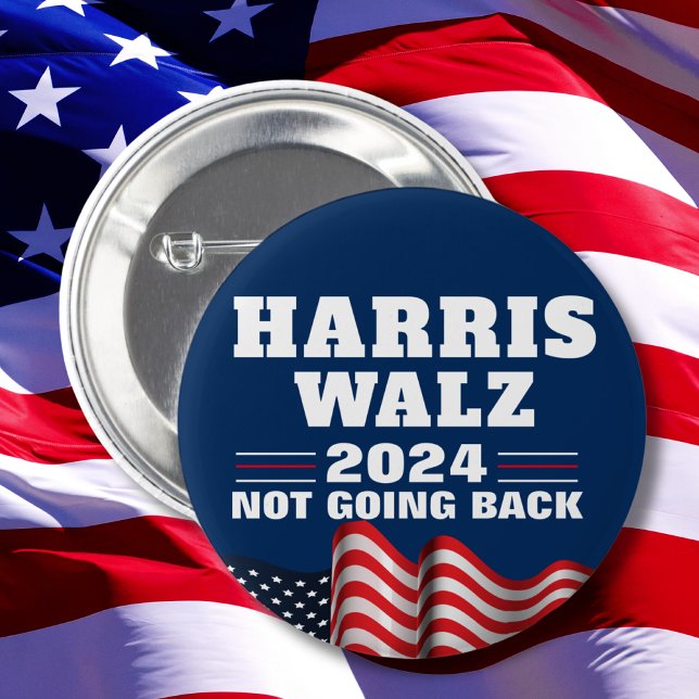 Harris Walz 2024 | Vote Democrat 2 Inch Round Button (Creator Uploaded)