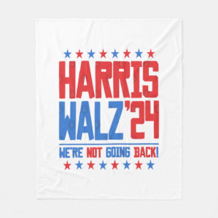 HARRIS WALZ 2024 - We're Not Going Back  Fleece Blanket