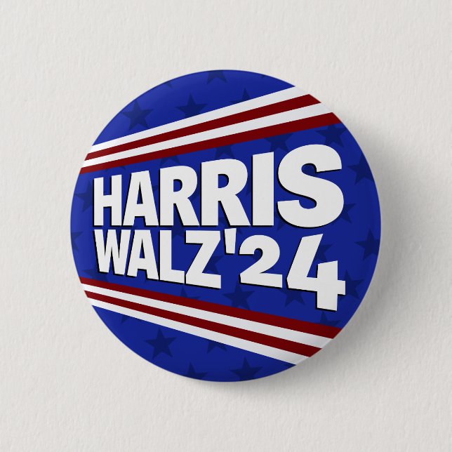 Harris Walz '24 2 Inch Round Button (Front)