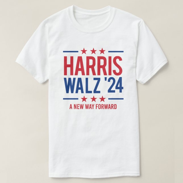 Harris Walz '24 - A new way forward T-Shirt (Design Front)