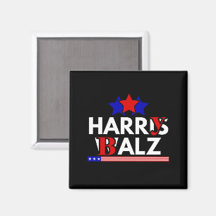 Harris Walz 24 Harry Balz 2024 Meme Democratics Magnet