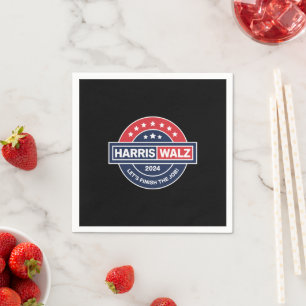 Harris Walz 24 Kamala Harris Madam President 2024 Napkin