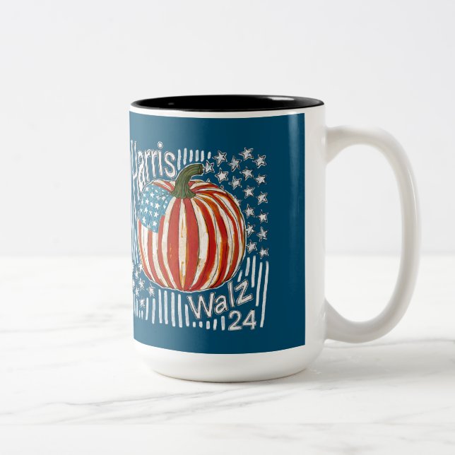 Harris Walz 24 Two-Tone Coffee Mug (Right)