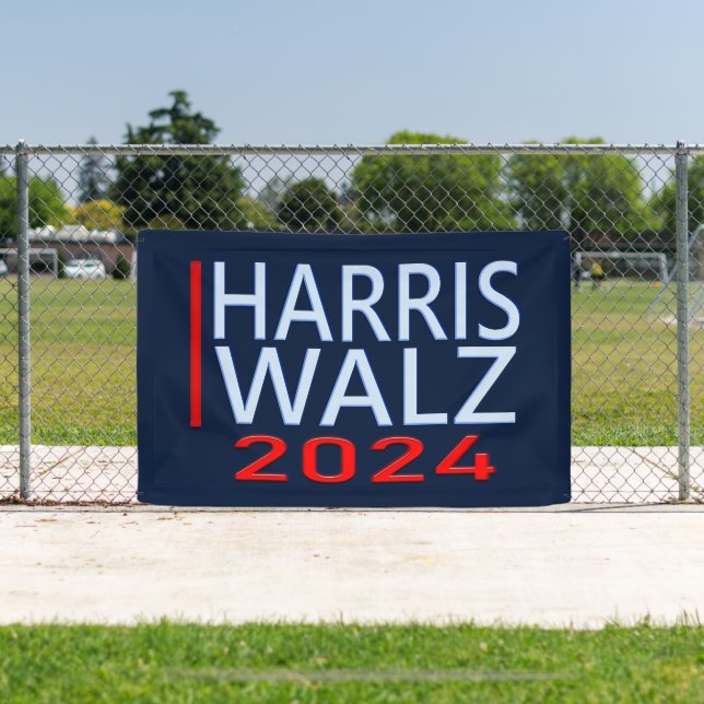 Harris Walz Bannière de l'élection présidentielle  (Insitu)